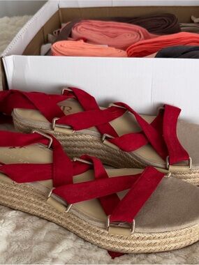 BoHo Row Beige Espadrille Wedge Slide Sandals - Neutral Women’s Summer Shoes